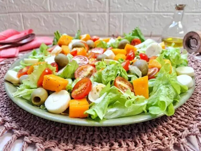 salada tropical com frutas