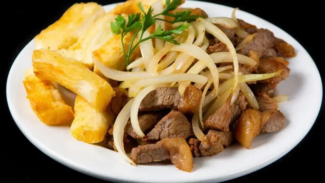 Carne de sol com macaxeira