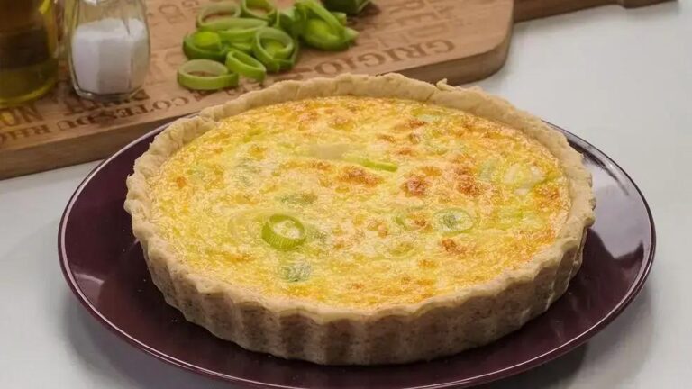 Quiche de alho-poró