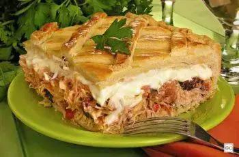 Torta de frango com requeijão