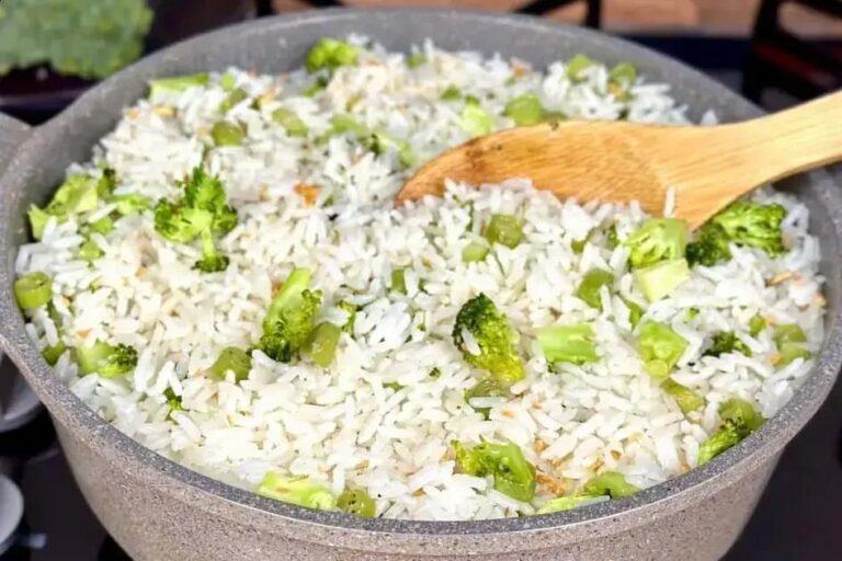 Arroz com brócolis