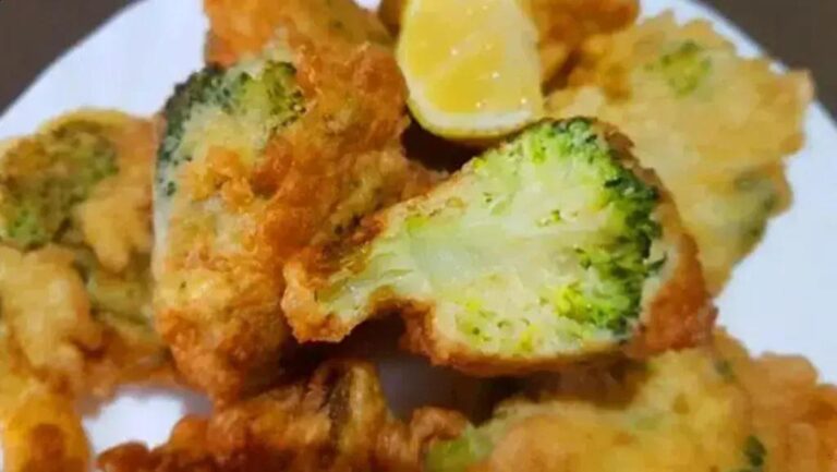 brócolis empanado e frito