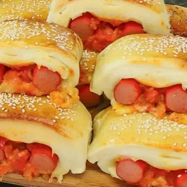 Cachorro quente de forno