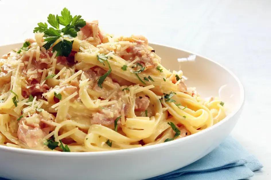 Espaguete à carbonara tradicional