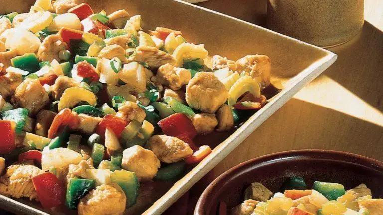 Frango xadrez com legumes