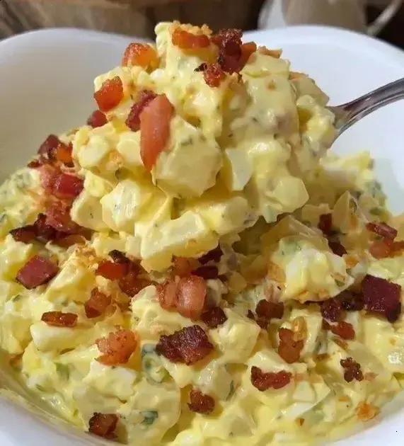 salada de batata e bacon