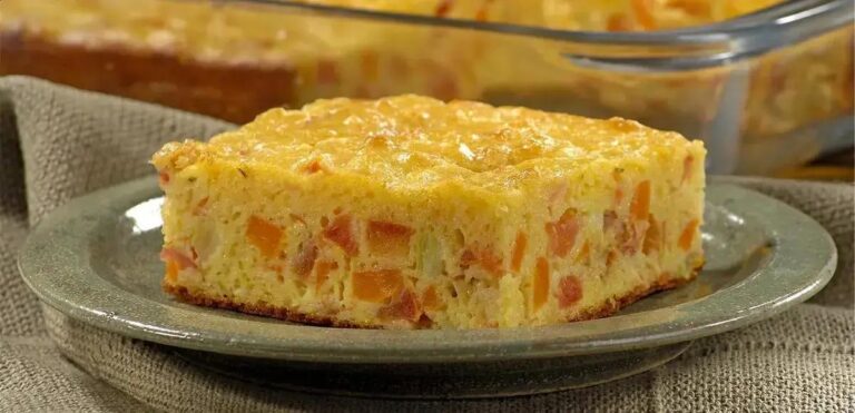 Suflê de legumes com queijo