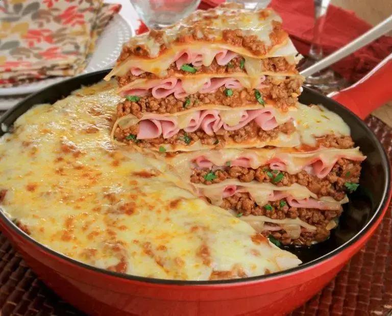 lasanha de frigideira
