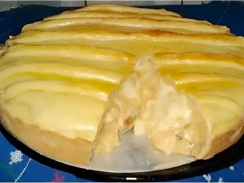 Torta de palmito com requeijão